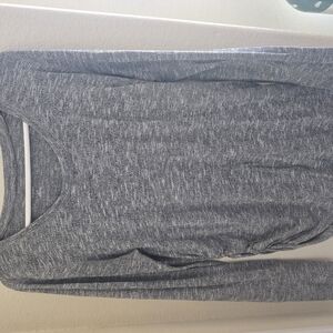 Liz Lange Gray Maternity Top - Size L, Soft, Stretchy, & Stylish!